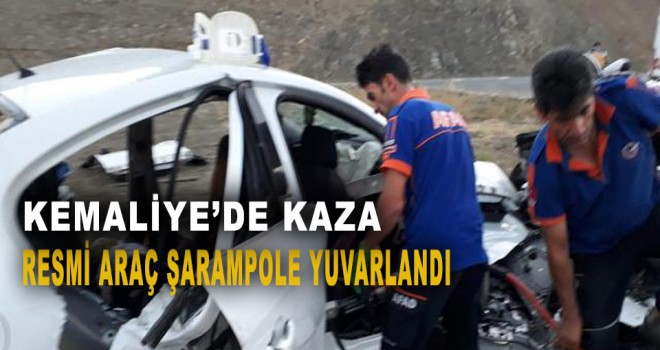 Araç şarampole devrildi: 2 yaralı