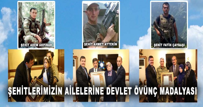 ŞEHİT AİLELERİNE DEVLET ÖVÜNÇ MADALYASI