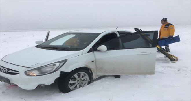 Eleşkirtte trafik kazası: 1 yaralı