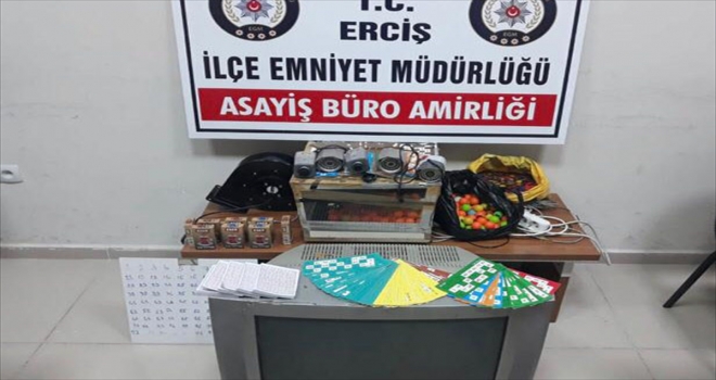 Ercişte kumar operasyonu