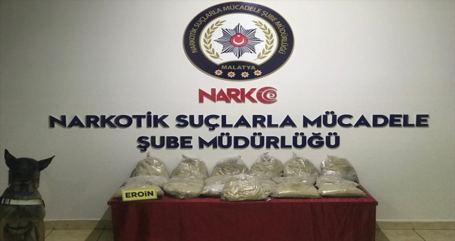 Malatyada deterjan kutularına gizlenmiş 39 kilo 464 gram eroin ele geçirildi