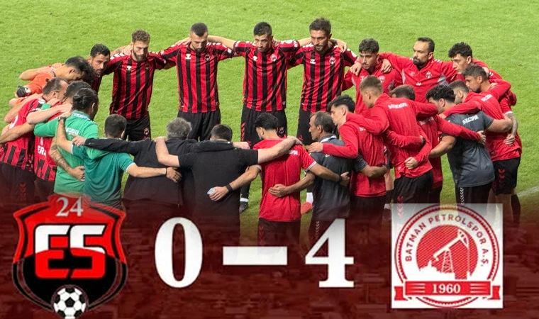 24 Erzincanspor, Lider Batman Petrolspor’a 4-0 Mağlup Oldu