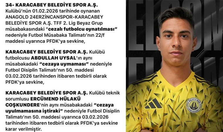 Karacabey Belediyespor PFDK’ya Sevk Edildi