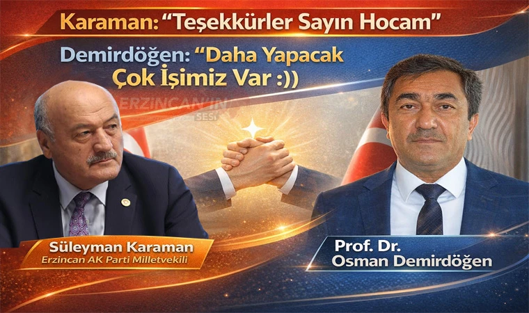 Karaman’dan Prof. Dr. Osman Demirdöğen’e Teşekkür Mesajı