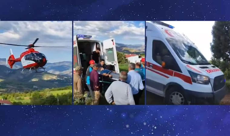 Refahiye’de Göğüs Ağrısı Vakası İçin Hava Ambulansı Seferber Edildi