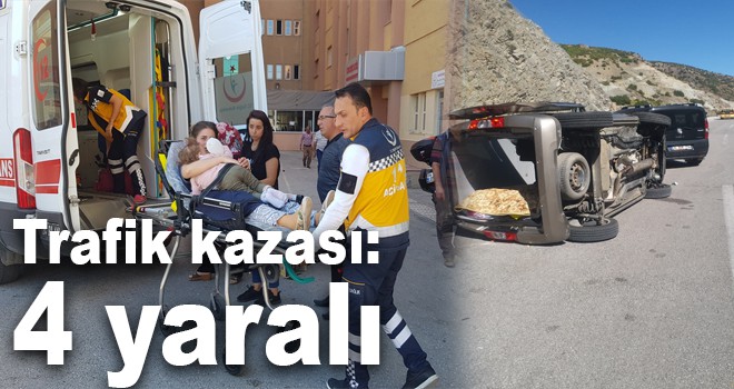 Erzincan'da trafik kazası: 4 yaralı