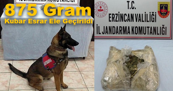 875 Gram Kubar Esrar Ele Geçirildi