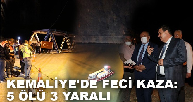 KEMALİYE'DE FECİ KAZA: 5 ÖLÜ 3 YARALI