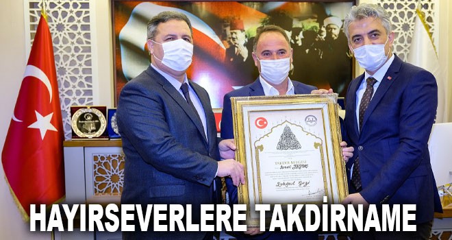 HAYIRSEVERLERE TAKDİRNAME