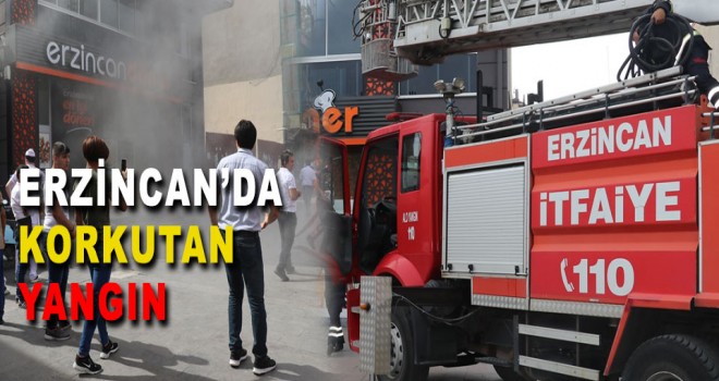 Erzincanda restoranda yangın