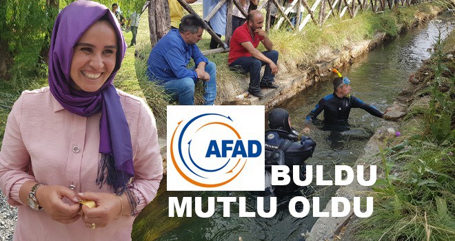 AKARSUYA DÜŞEN ALTIN BİLEKLİĞİ AFAD EKİBİ BULDU