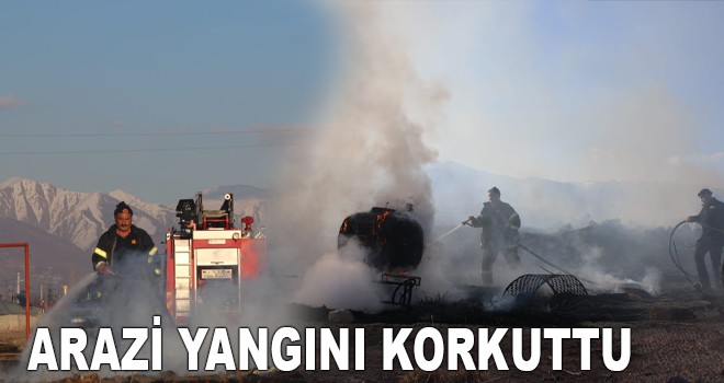 ARAZİ YANGINI KORKUTTU