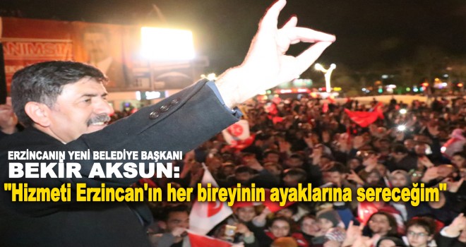 Erzincan Belediye Başkanlığını kazanan MHP'li Bekir Aksun: