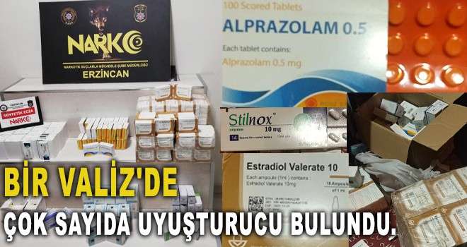 BİR VALİZ'DE 1550 ADET AMPUL