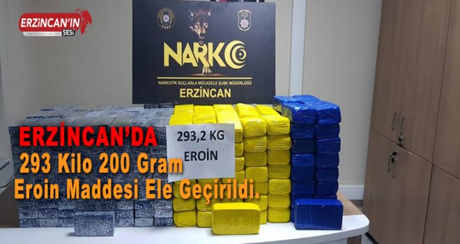 293 Kilo 200 Gram Eroin Maddesi Ele Geçirildi