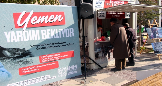 Elazığda Yemen için yardım kampanyası
