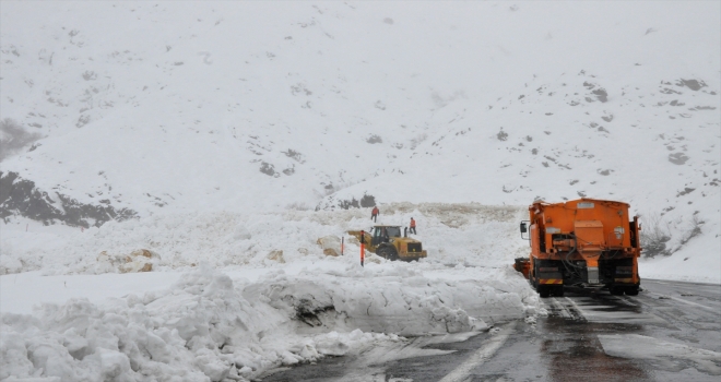 HakkariŞırnak yoluna çığ düştü