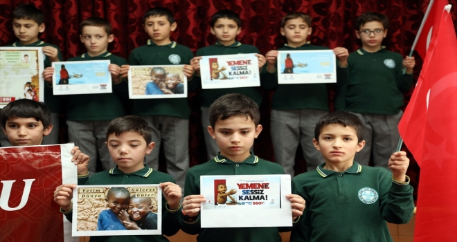 Minik hafızlardan Yemene yardım