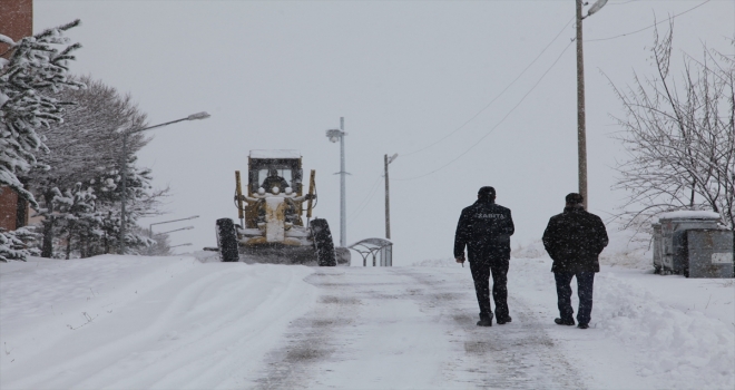 Ahlatta karla mücadele çalışmaları