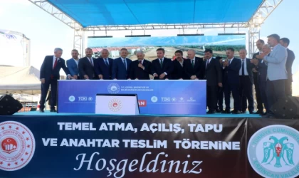 Yıldırım ve Özhaseki'den Temel atma, açılış, tapu ve anahtar teslim töreni...