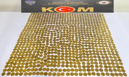 "KOM" 866 adet altın sikke ele geçirdi