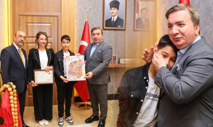 Türkiye İkincisi Ahmet Mete Yener'den Vali Aydoğdu’ya Ziyaret