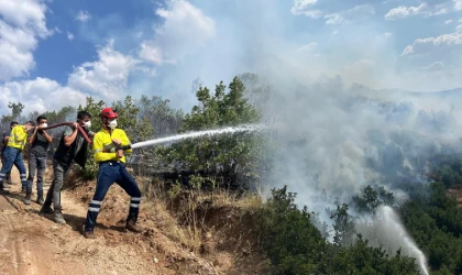 Anagold Madencilik, Bağcuğaz’daki Yangına 47 Kişilik Ekip ile Müdahale etti