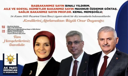 Erzincan Önemli Konuklarını ağırlayacak