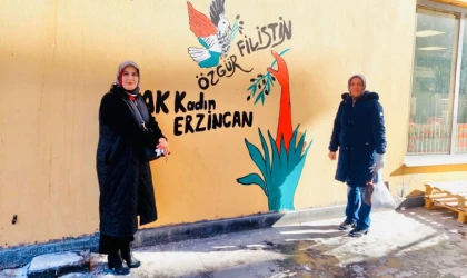 Gazze İçin Fırçalar Konuştu: Erzincan’da Anlamlı Duvar Sanatı