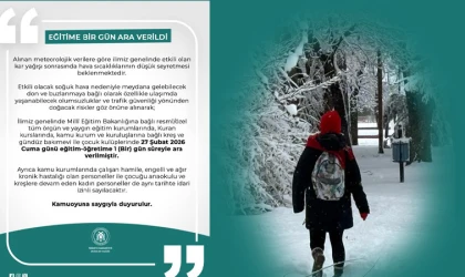 Kar Tatili 1 Gün Daha Uzatıldı