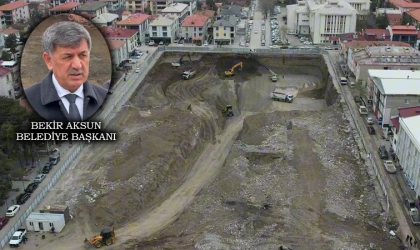 Başkan Aksun Merkez Çarşısı Dönüşüm Çalışmalarını Yerinde İnceledi