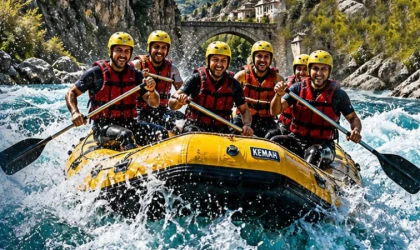 Kemah'ta Rafting heyecanı