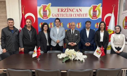 KUDAKA Heyetinden Erzincan Gazeteciler Cemiyeti’ne Ziyaret