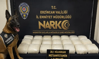 20 kilogram metamfetamin ele geçirildi
