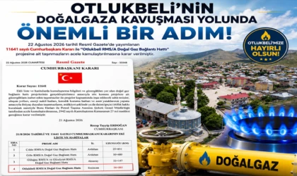 Otlukbeli İlçesi Doğalgaz'a Kavuşuyor