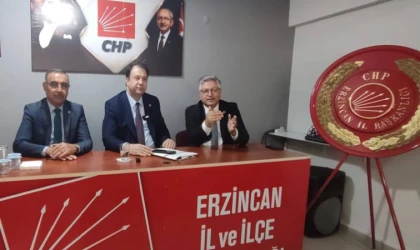CHP Kars Milletvekili İnan Akgün Alp, Erzincan İl Başkanlığını Ziyaret Etti