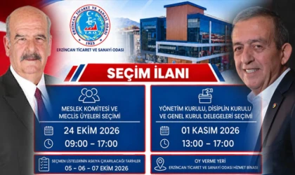 Erzincan Ticaret ve Sanayi Odası, Seçim Takvimini Açıkladı